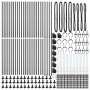 Poste de Cerca Juego de 52 Gris Concreto 3.2 x 3.2 x 110 cm de , Postes de cerca - Ref: Foro24-3350244, Precio: 444,88 €, Des...