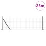 Valla Europea con 13 Postes Flangeados 0.6x25 m de Acero Galvanizado de , Paneles de vallas - Ref: Foro24-3350947, Precio: 13...