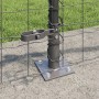 Valla Europea con 13 Postes Flangeados 0.6x25 m de Acero Galvanizado de , Paneles de vallas - Ref: Foro24-3350947, Precio: 13...
