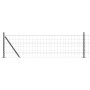 Valla Europea con 13 Postes Flangeados 0.6x25 m de Acero Galvanizado de , Paneles de vallas - Ref: Foro24-3350947, Precio: 13...