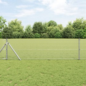 Cerca de Alambre Soldado con 13 Postes 0.6x50 m de Acero Galvanizado de , Paneles de vallas - Ref: Foro24-3351635, Precio: 16...