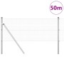 Cerca de Alambre Soldado con 13 Postes 0.6x50 m de Acero Galvanizado de , Paneles de vallas - Ref: Foro24-3351635, Precio: 16...