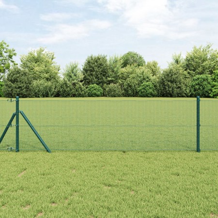 Cerca de Alambre Soldado con 13 Postes Verde 0.5x25 m Acero de , Paneles de vallas - Ref: Foro24-3351713, Precio: 90,36 €, De...