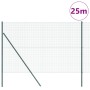 Cerca de Alambre Soldado con 13 Postes Verde 1.5x25 m de Acero de , Paneles de vallas - Ref: Foro24-3351739, Precio: 176,81 €...