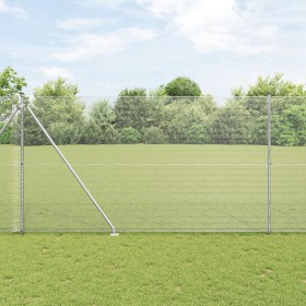 Valla de Alambre Soldado con 13 Postes con Punta 1.5x25 m Acero Galvanizado de , Paneles de vallas - Ref: Foro24-3351973, Pre...