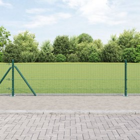 Cerca de Alambre Soldado con 13 Postes Flangados Verde 0.5x25 m de Acero de , Paneles de vallas - Ref: Foro24-3352423, Precio...
