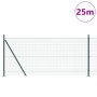Cerca de alambre soldado con 13 postes con brida Verde 1x25 m Acero de , Paneles de vallas - Ref: Foro24-3352436, Precio: 148...