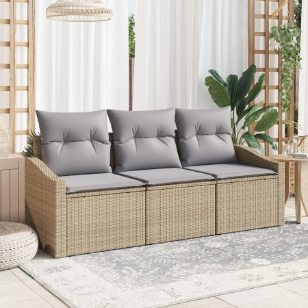 Set de Sofá de Jardín Juego de 3 Gris Claro, Beige de , Sofás de exterior - Ref: Foro24-3355249, Precio: 243,62 €, Descuento: %