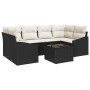 Conjunto de Sofá de Jardín Conjunto de 7 Negro y Crema de , Sofás de exterior - Ref: Foro24-3355286, Precio: 476,96 €, Descue...