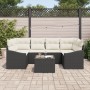 Conjunto de Sofá de Jardín Conjunto de 7 Negro y Crema de , Sofás de exterior - Ref: Foro24-3355286, Precio: 476,96 €, Descue...