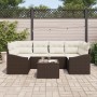 Conjunto de Comedor de Jardín de 7 Piezas con Cojines de Ratán Duradero Marrón de , Sofás de exterior - Ref: Foro24-3355287, ...