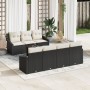 Juego de Sofá de Jardín Conjunto de 8 Beige, Negro Ratán, Poliéster de , Sofás de exterior - Ref: Foro24-3355296, Precio: 548...
