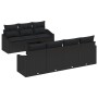 Conjunto de Sofá de Jardín Set de 8 Negro Ratán de , Sofás de exterior - Ref: Foro24-3355302, Precio: 560,61 €, Descuento: %