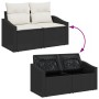 Juego de sofá de jardín de 8 piezas con cojines negros de poliratán de , Sofás de exterior - Ref: Foro24-3355306, Precio: 519...