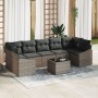 Juego de Sofá de Jardín de 8 Piezas con Cojines Gris Ratán Sintético de , Sofás de exterior - Ref: Foro24-3355308, Precio: 51...