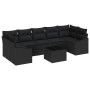 Conjunto de Sofá de Jardín de 8 Piezas con Cojines Negro de Ratán de , Sofás de exterior - Ref: Foro24-3355312, Precio: 544,0...