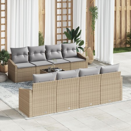 Conjunto de Sofá de Jardín de 7 Piezas con Cojines Beige Poliratán de , Sofás de exterior - Ref: Foro24-3355319, Precio: 498,...