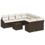 Conjunto de Sofá de Jardín  Conjunto de 9 Marrón Ratán de , Sofás de exterior - Ref: Foro24-3355327, Precio: 635,81 €, Descue...