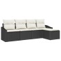 Conjunto de Sofás de Jardín Conjunto de 6 Negro Ratán de , Sofás de exterior - Ref: Foro24-3355356, Precio: 372,26 €, Descuen...