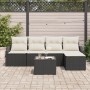 Conjunto de Sofás de Jardín Conjunto de 6 Negro Ratán de , Sofás de exterior - Ref: Foro24-3355356, Precio: 372,26 €, Descuen...