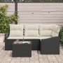 Conjunto de Sofás de Jardín Set de 5 Cojines beige y estructura negra de , Sofás de exterior - Ref: Foro24-3355376, Precio: 3...
