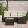 Conjunto de Sofás de Jardín Set de 5 Crema, Marrón de , Sofás de exterior - Ref: Foro24-3355377, Precio: 373,71 €, Descuento: %