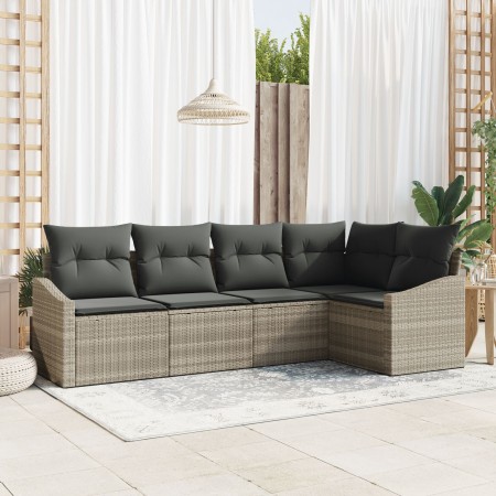 Sofá de Jardín Juego de 5 Beige Ratán Sintético Sofá de Jardín de , Sofás de exterior - Ref: Foro24-3355391, Precio: 388,20 €...