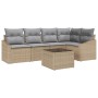 Juego de Sofá de Jardín Set de 6 Beige y Gris Ratán de , Sofás de exterior - Ref: Foro24-3355399, Precio: 430,25 €, Descuento: %