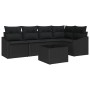 Conjunto de Sofá de Jardín Juego de 6 Negro de , Sofás de exterior - Ref: Foro24-3355402, Precio: 421,15 €, Descuento: %
