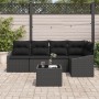 Conjunto de Sofá de Jardín Juego de 6 Negro de , Sofás de exterior - Ref: Foro24-3355402, Precio: 421,15 €, Descuento: %
