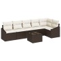 Conjunto de Sofás de Jardín Conjunto de 7 Marrón, Crema de , Sofás de exterior - Ref: Foro24-3355417, Precio: 486,31 €, Descu...