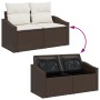 Conjunto de Sofás de Jardín Conjunto de 7 Marrón, Crema de , Sofás de exterior - Ref: Foro24-3355417, Precio: 486,31 €, Descu...