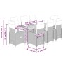 Set de mesa y sillas de jardín 9 pzas y cojines ratán PE negro en Conjuntos de jardín | Comprar online en Foru.es