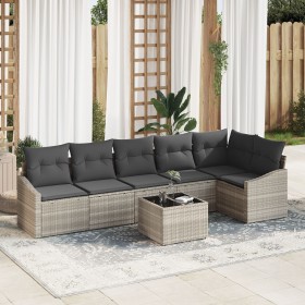 Juego de Sofá de Jardín Conjunto de 7 Beige Ratán PE de , Sofás de exterior - Ref: Foro24-3355421, Precio: 491,05 €, Descuent...