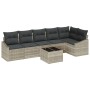 Juego de Sofá de Jardín Conjunto de 7 Beige Ratán PE de , Sofás de exterior - Ref: Foro24-3355421, Precio: 491,05 €, Descuent...