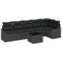 Juego de Sofá de Jardín Set de 7 Negro Poliratán de , Sofás de exterior - Ref: Foro24-3355422, Precio: 479,68 €, Descuento: %