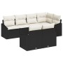 Conjunto de comedor de jardín de 7 piezas con cojines de ratán negro de , Sofás de exterior - Ref: Foro24-3355426, Precio: 53...
