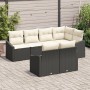 Conjunto de comedor de jardín de 7 piezas con cojines de ratán negro de , Sofás de exterior - Ref: Foro24-3355426, Precio: 53...