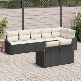 Juego de Comedor de Jardín de 8 Piezas con Cojines de Ratan Negro de , Sofás de exterior - Ref: Foro24-3355436, Precio: 581,4...