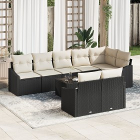 Conjunto de Comedor de Jardín de 8 Piezas con Cojines Marrón de Poliratán de , Sofás de exterior - Ref: Foro24-3355446, Preci...