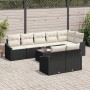 Conjunto de Comedor de Jardín de 8 Piezas con Cojines Marrón de Poliratán de , Sofás de exterior - Ref: Foro24-3355446, Preci...