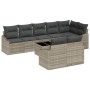 Conjunto de Comedor de Jardín de 9 Piezas con Cojines de Ratán Gris de , Sofás de exterior - Ref: Foro24-3355451, Precio: 692...