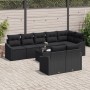 Conjunto de 9 piezas para jardín con cojines de ratán poliéster beige de , Sofás de exterior - Ref: Foro24-3355452, Precio: 6...