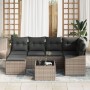 Conjunto de Comedor de Jardín 7 Piezas Gris Rattan Sofá Exterior de , Sofás de exterior - Ref: Foro24-3355468, Precio: 462,66...