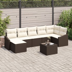 Juego de Comedor de Jardín de 7 Piezas con Cojines Gris Poliratán de , Sofás de exterior - Ref: Foro24-3355487, Precio: 508,5...
