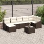 Juego de Comedor de Jardín de 7 Piezas con Cojines Gris Poliratán de , Sofás de exterior - Ref: Foro24-3355487, Precio: 508,5...