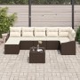 Juego de Comedor de Jardín de 7 Piezas con Cojines Gris Poliratán de , Sofás de exterior - Ref: Foro24-3355487, Precio: 508,5...