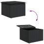 Conjunto de Comedor de Jardín de 6 Piezas con Cojines de Ratán Poliéster Negro de , Sofás de exterior - Ref: Foro24-3355502, ...