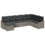 Conjunto de Comedor de Jardín de 8 Piezas con Cojines Gris de Ratán Poli de , Sofás de exterior - Ref: Foro24-3355508, Precio...
