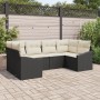 Conjunto de Sofás de Jardín de 6 Piezas con Cojines Negro Poliratán de , Sofás de exterior - Ref: Foro24-3355526, Precio: 430...